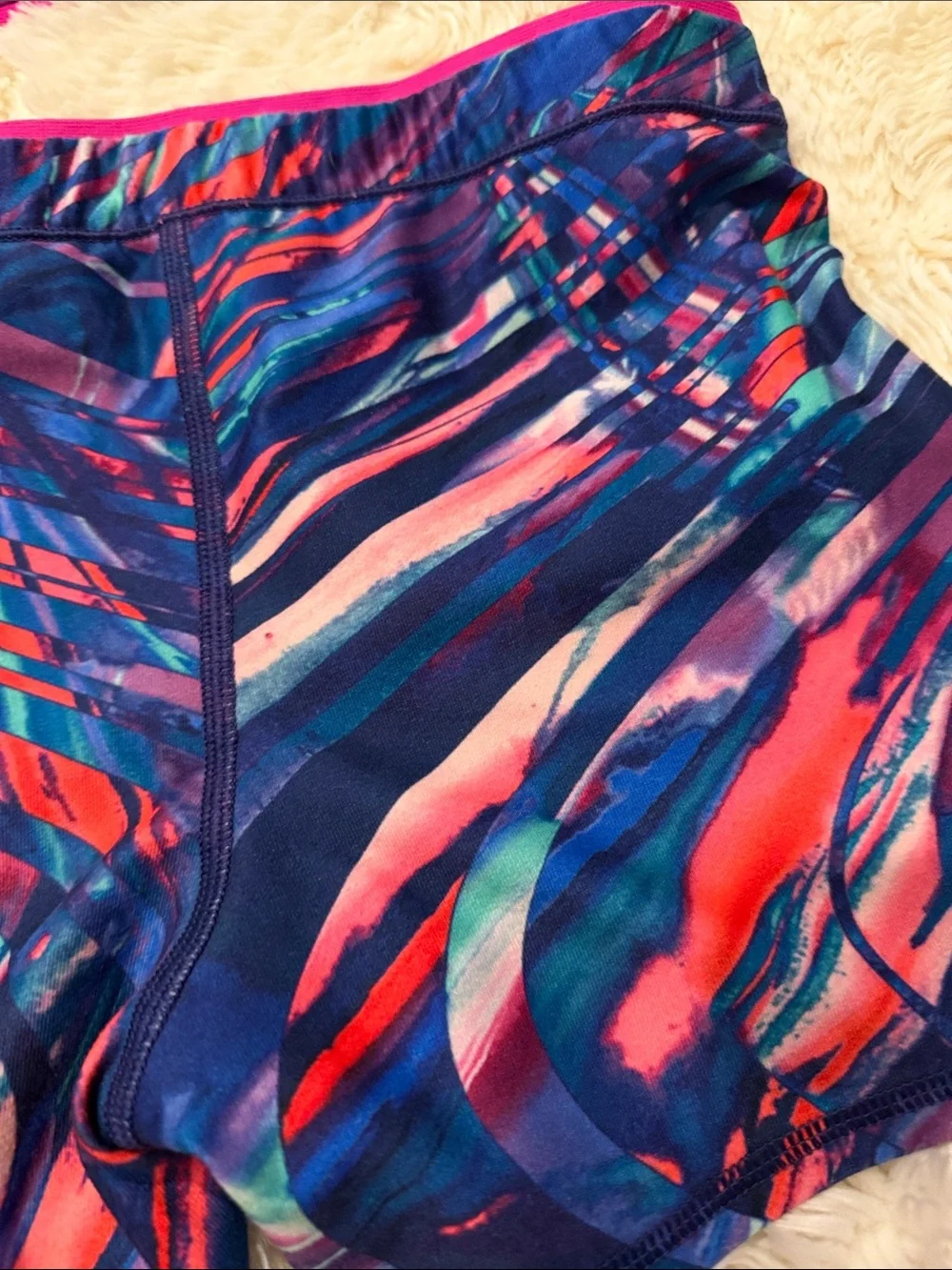 Reebok Girls' Vibrant Blue and Pink Rashguard Set